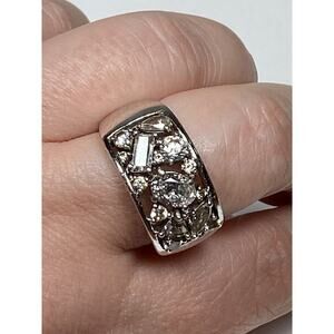 925 Thailand CZ Sterling Silver Ring Size 9 7.39g